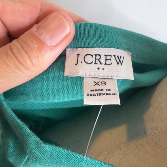 J.Crew Flutter Sleeve Knit Tiered Mini Dress Green Size XS CA442 - Picture 5 of 7